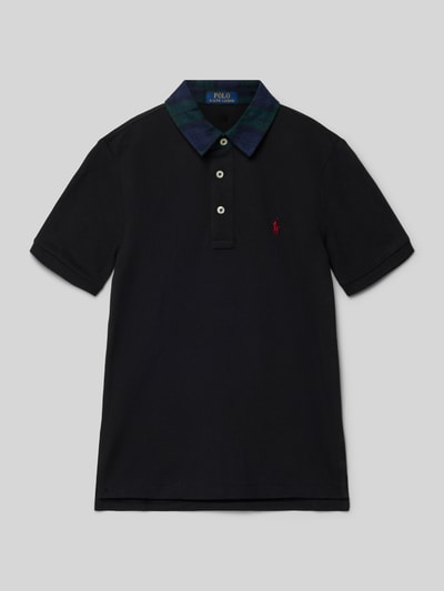 Polo Ralph Lauren Teens Regular fit poloshirt met logostitching Zwart - 1
