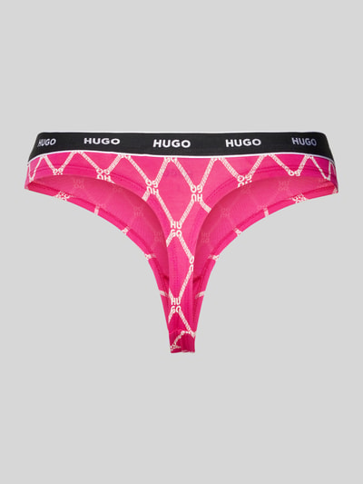 HUGO String mit elastischem Label-Bund im 3er-Pack Pink 3