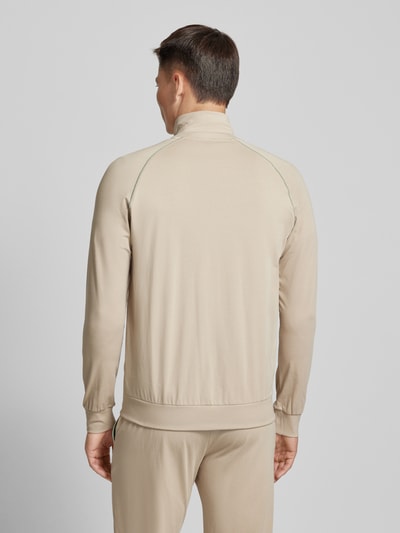 BOSS Sweatjack met labelstitching, model 'Mix&Match' Beige - 5