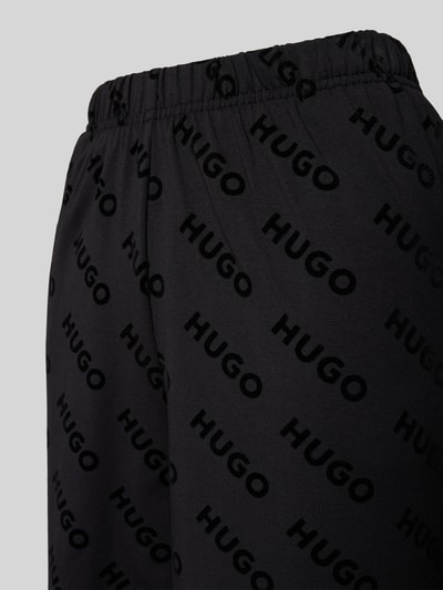 HUGO Pyjamabroek met labeldetails Zwart - 2