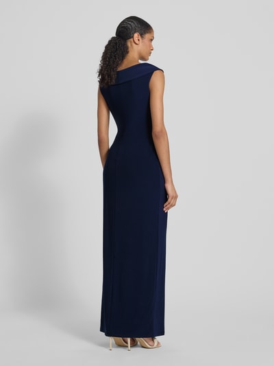 Lauren Ralph Lauren Abendkleid mit V-Ausschnitt Modell 'LEONIDAS' Marine 5