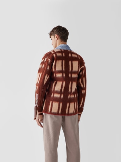 Greg Lauren Strickjacke im Patchwork-Look Sand 5