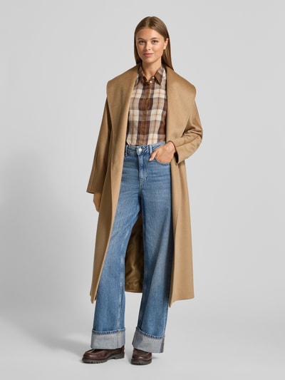 Max Mara Studio Regular fit wollen mantel van een mix van kasjmier en alpaca, model 'SPIGA' Camel - 1