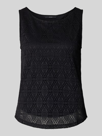 Produktfoto, Regular Fit Tank Top Modell 'MAYA' von Vero Moda, Optik: Unifarben, Spitze, Rundhals, breite Träger, Rumpfabschluss: leicht abgerundet