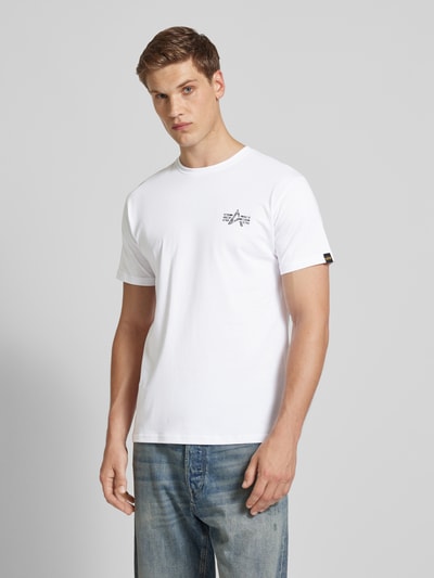 Alpha Industries T-Shirt mit Label-Print Weiss 4