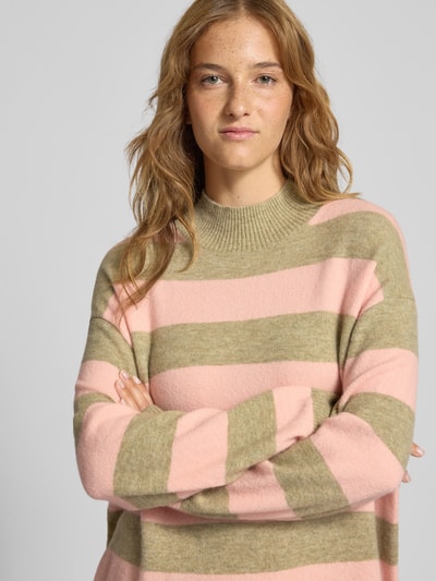 Marc O'Polo Denim Regular fit gebreide pullover van scheerwolmix Rosé - 3