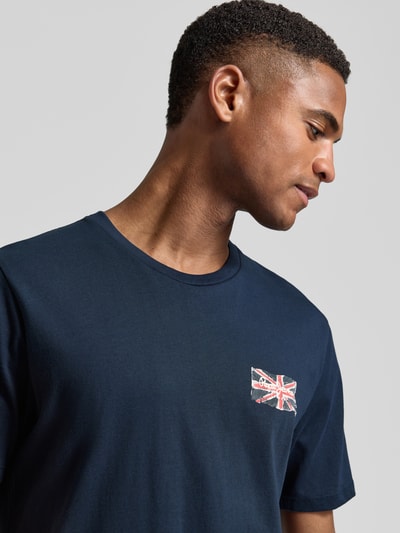 Pepe Jeans Regular Fit T-Shirt aus reiner Baumwolle Modell 'SMALL FLAG' Marine 3
