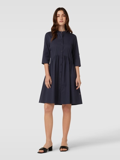 ROBE LÉGÈRE Knielange overhemdjurk met maokraag Marineblauw - 1