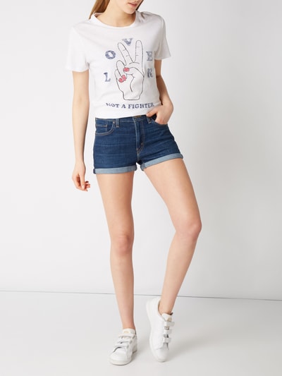 Levi's® HIGH RISE SHORTS Blue Forest Jeansowy niebieski 1