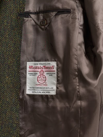 Carl Gross Sakko Harris-Tweed aus Schurwolle Modell 'Theo' Dunkelgruen 6