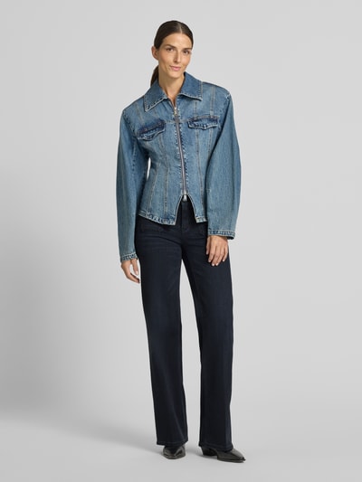 CAMBIO Bootcut-jeans van mix van katoen en modal model 'AMARA' Zwart - 1