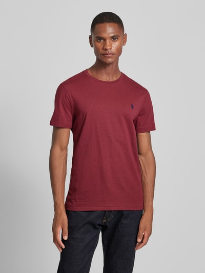 Polo Ralph Lauren Custom slim fit T-shirt met ronde hals Donkerrood - 4