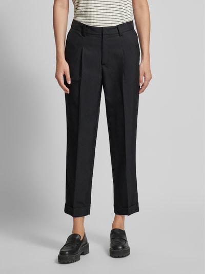 Oui Straight leg pantalon met bandplooien  - 4