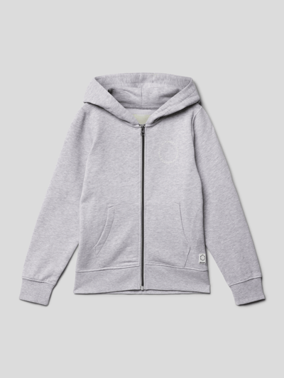Tom Tailor Sweatjacke mit Kapuze Mittelgrau meliert 1