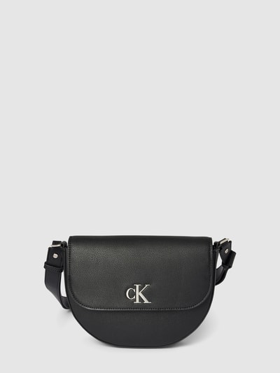 Calvin Klein Jeans Saddle Bag mit Label-Applikation Modell 'MINIMAL MONOGRAM' Black 2