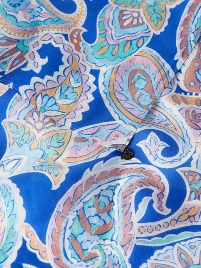 Productfoto, Seidenschal met allover-paisley-print model 'PONGÉ' van Codello, pure zijde, rechthoekige fit, blauw met pastel kleuren, 51x181 cm