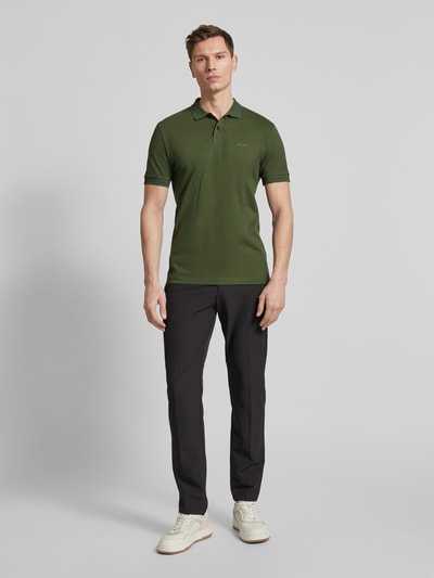 BOSS Green Poloshirt mit Label-Detail Dunkelgruen 1