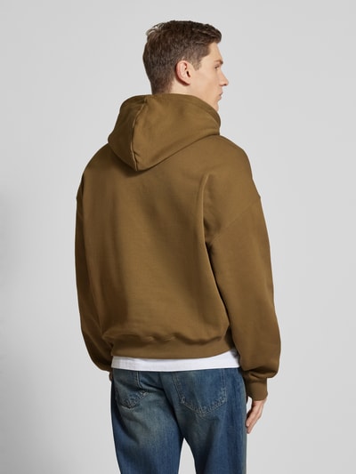 Low Lights Studios Oversized Hoodie mit Label-Stitching Dunkelgruen 5