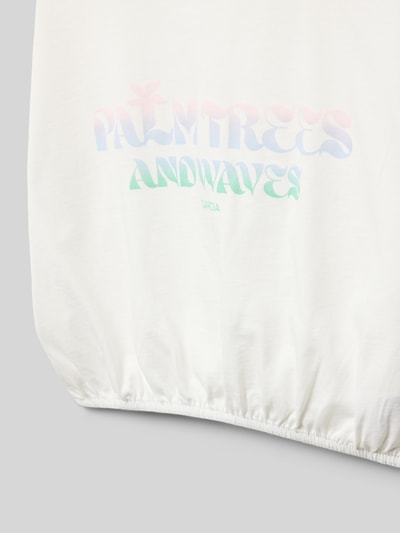 Garcia T-Shirt mit Label-Print Weiss 2