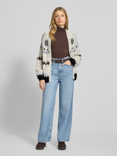 Milano Italy Loose fit cardigan met alpaca-aandeel Beige - 1