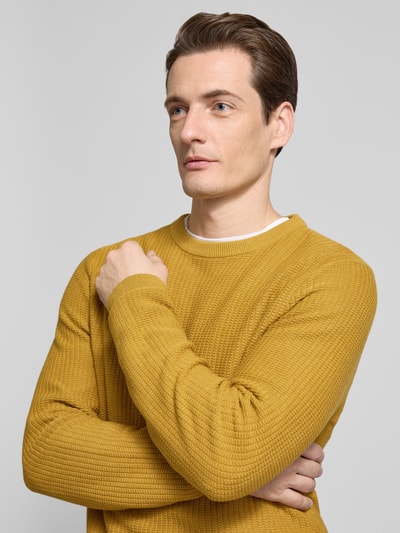 MCNEAL Strickpullover mit Strukturmuster Schilf Melange 3