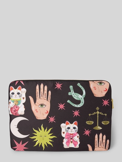 WOUF Laptoptasche mit Label-Detail Modell 'Fortuna' Black 2