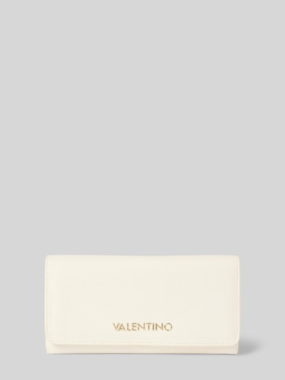 VALENTINO BAGS Portemonnaie mit Label-Applikation Modell 'BRIXTON' Weiss 1