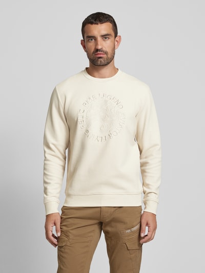 PME Legend Sweatshirt mit Rundhalsausschnitt Offwhite 4