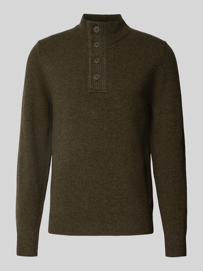 Barbour Troyer aus Wolle mit kurzer Knopfleiste Oliv 1