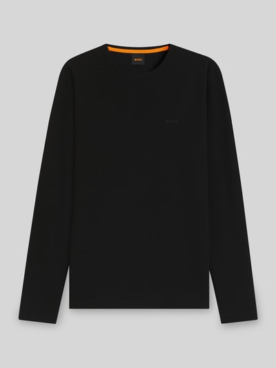 BOSS Orange Regular fit shirt met lange mouwen en wafelstructuur, model 'TEMPESTO' Zwart - 2