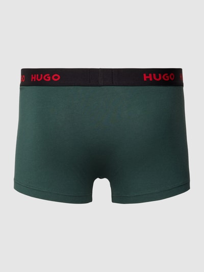 HUGO Trunks mit elastischem Label-Bund im 3er-Pack Petrol 3