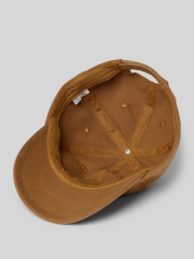 Knowledge Cotton Apparel Basecap mit Motiv-Stitching Cognac 2