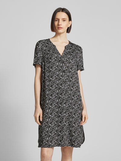 ROBE LÉGÈRE Knielanges Kleid mit Allover-Muster BLACK 4