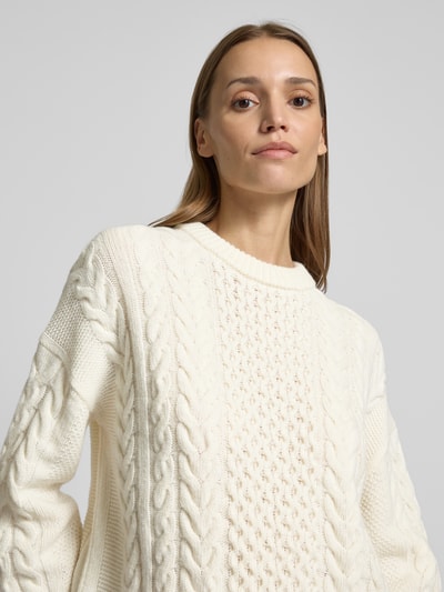 Armedangels Strickpullover mit Zopfmuster Modell 'BERFINAA CABLE' Offwhite 3