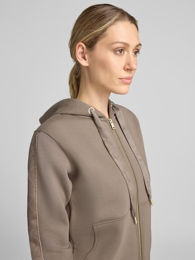 GUESS Relaxed Fit Sweatjacke mit Viskose-Anteil Taupe 3