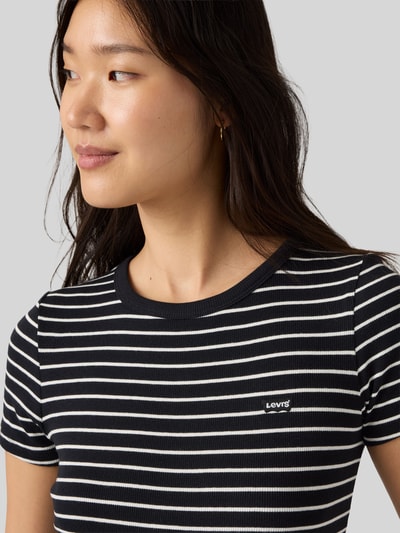 Levi's® Slim Fit T-Shirt aus Baumwoll-Mix Modell 'HAYES' Anthrazit 3
