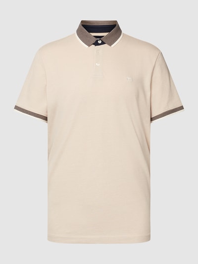 Tom Tailor Poloshirt mit Label-Stitching Beige 2