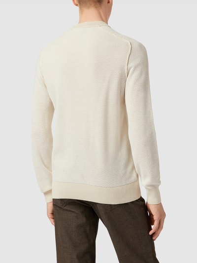 BOSS Orange Strickpullover mit Strukturmuster Modell 'AKOPAK' Offwhite 5