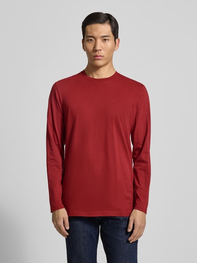 RAGMAN Shirt met lange mouwen en geribde ronde hals Rood - 4
