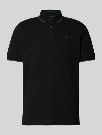s.Oliver RED LABEL Regular Fit Poloshirt aus Baumwoll-Mix Black 2