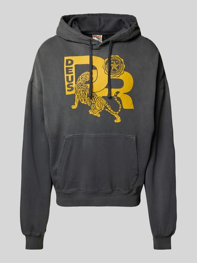 DEUS EX MACHINA Hoodie met kangoeroezak en extra brede schouders Antraciet - 2
