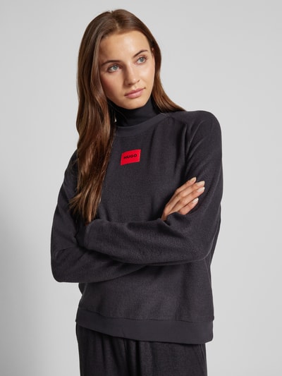 HUGO Sweatshirt met labelpatch Zwart - 3