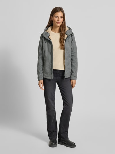 G.I.G.A. DX Kurtka z kapturem i podszewką z futerka Antracytowy melanż 1