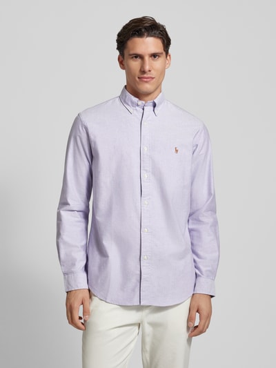 Polo Ralph Lauren Koszula casualowa o kroju slim fit z kołnierzykiem typu button down Lawendowy 4