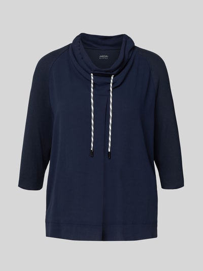 Marc Cain T-Shirt aus Baumwoll-Mix mit Tunnelzug Marine 2