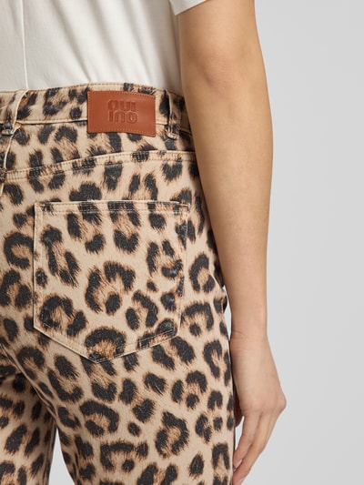 Oui Relaxed Fit Hose mit verkürztem Schnitt Camel 3