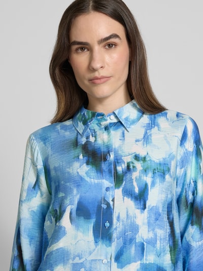 YAS Regular fit blouse in kreuklook, model 'MILLO' Blauw - 3