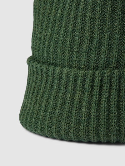 Pieces Beanie met brede omslag Donkergroen - 2