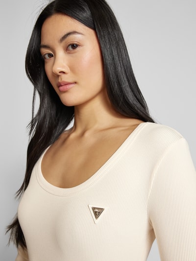 Guess Activewear Longsleeve mit Label-Detail Modell 'COLETTE' Ecru 3