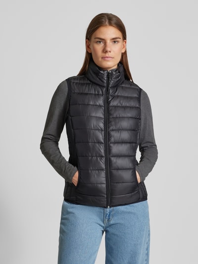 QS Bodywarmer met opstaande kraag en steekzakken Zwart - 4